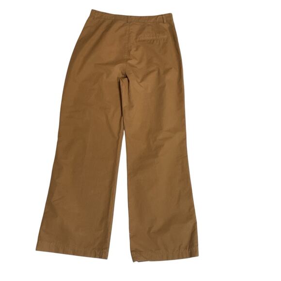 FRAME Pleated Front Wide Leg Chinos Trousers Camel Tan Womens 27 - Picture 5 of 6